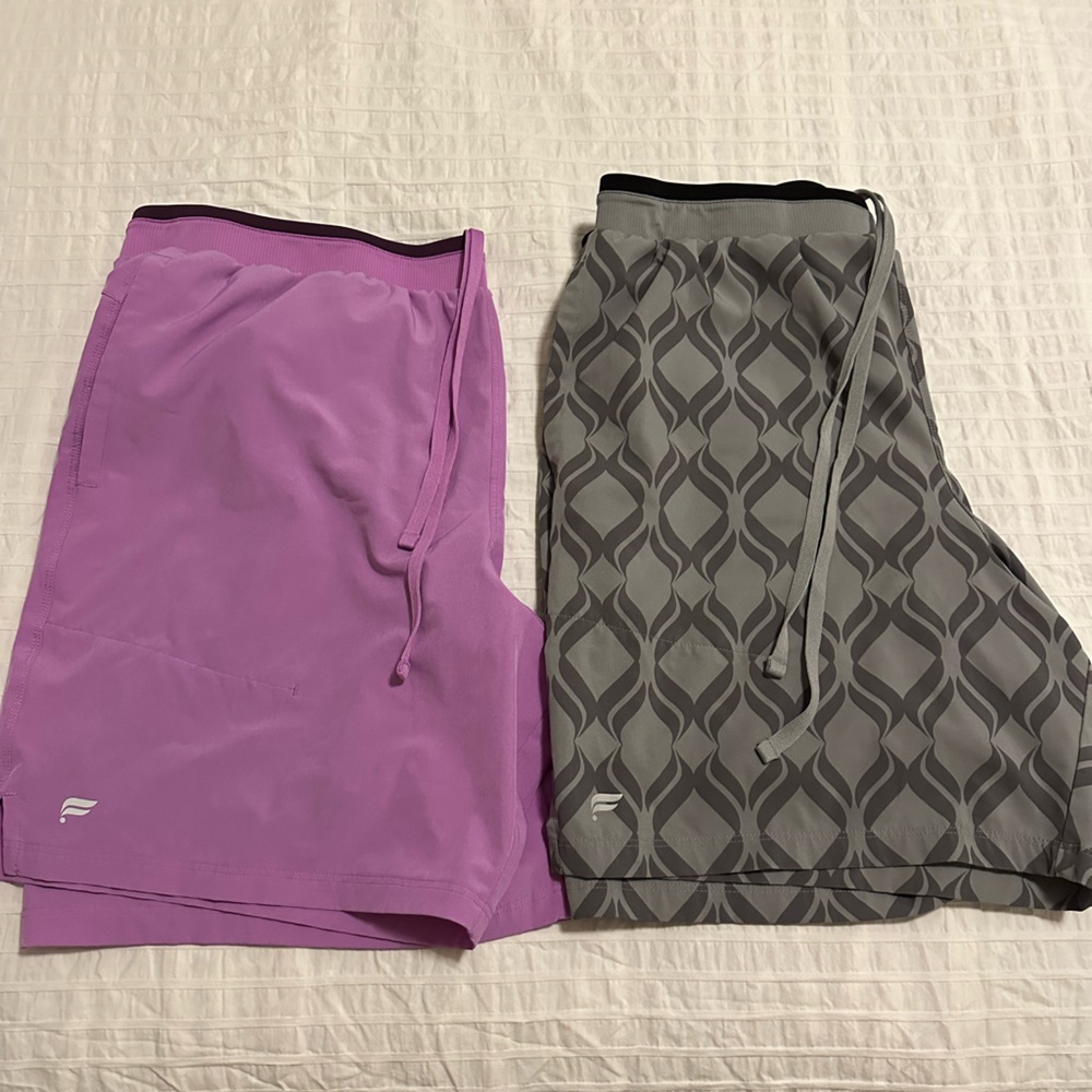 Fabletics 9 inch lined workout shorts